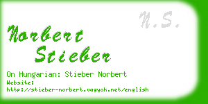 norbert stieber business card